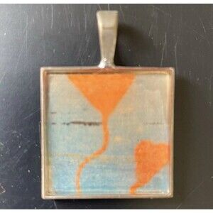 Graffiti Art Pendant‎ Handmade Necklace Fairy Street Boho Hippie Resin Abstract